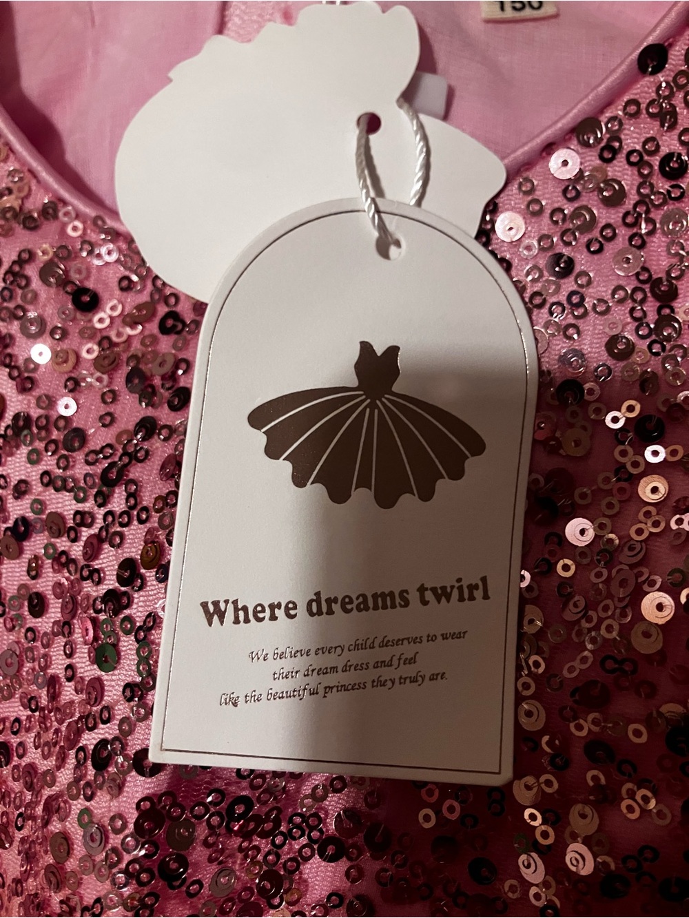 NWT Uhnice Girls 10-12 Pink Sequin Rainbow Tulle Party Dress 150 - Picture 5 of 12